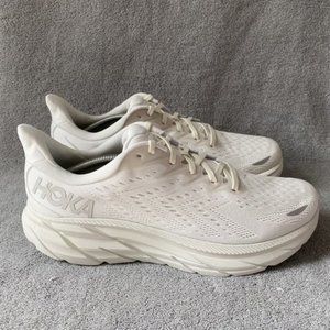 Hoka Women’s White Clifton 8 Running Shoes